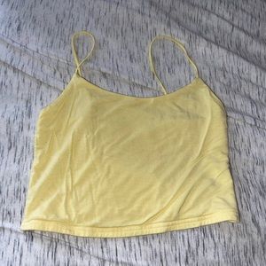 Pacsun basics yellow crop top